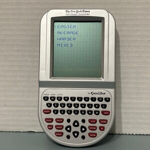 Excalibur The New York Times Touch Screen Crossword Puzzle Handheld Game - Works